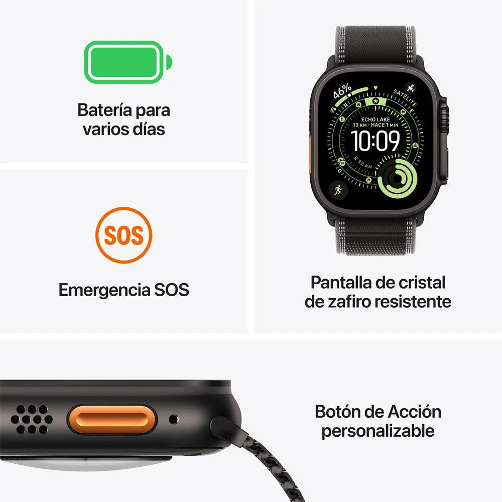 Apple Watch Ultra 3 GPS + Cellular Con Caja De Titanio de 49mm